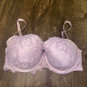 Victoria’s Secret pink lace Dream Angel lined Demi 34DDD bra